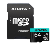 Adata microSD 64GB 100MB/s AUSDX64GUI3V30SA2-RA1 - 512448 - zdjęcie 2